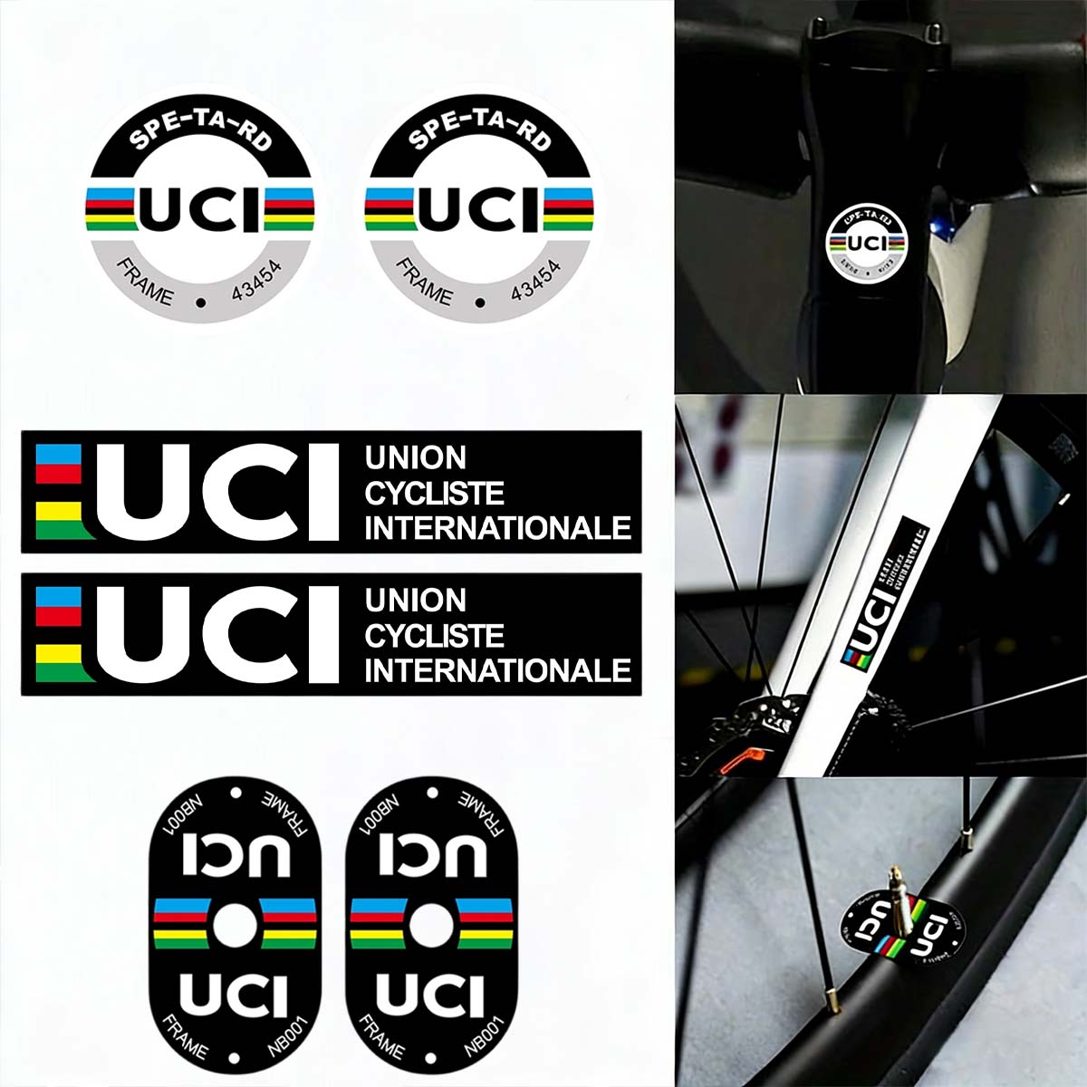 Cycling Gear Sale - Adesivi per telaio bici UCI in
