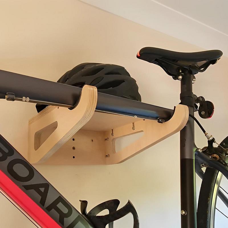 Cycling Gear Wall Storage - Portabiciclette portabiciclette in legno portabiciclette ganci