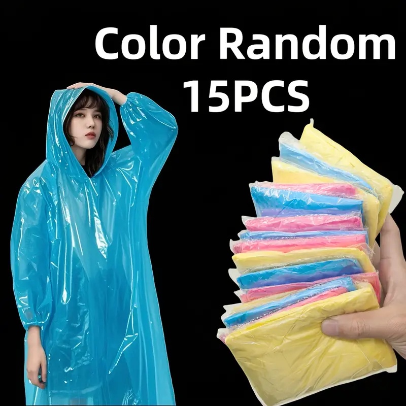 Cycling Gear Duffle - Poncho antipioggia trasparente monouso di colore