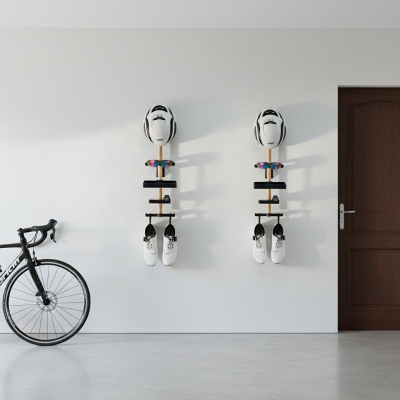Cycling Gear Wall Storage - Organizzatore da Scrivania per Bicicletta, Supporto
