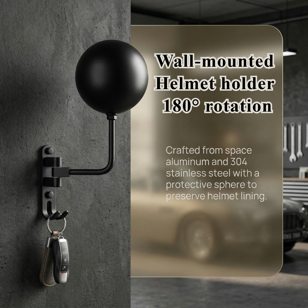 Cycling Gear Wall Storage - 180 ° Supporto Girevole da Parete