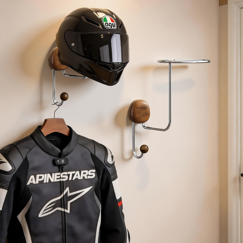 Cycling Gear Wall Storage - Supporto da Parete per Casco Senza