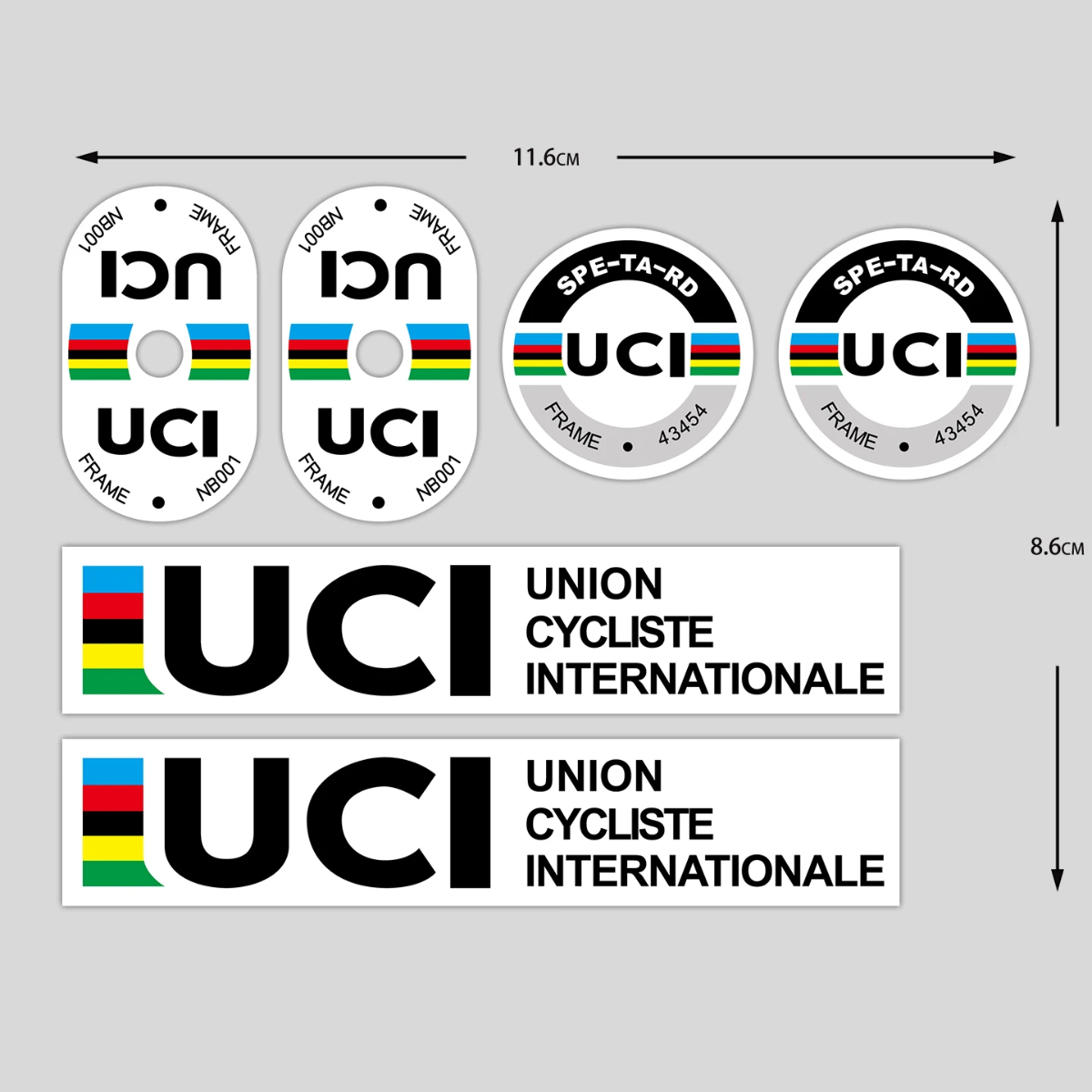 Adesivi per telaio bici UCI in - Cycling Gear Sale recensione e prezzo