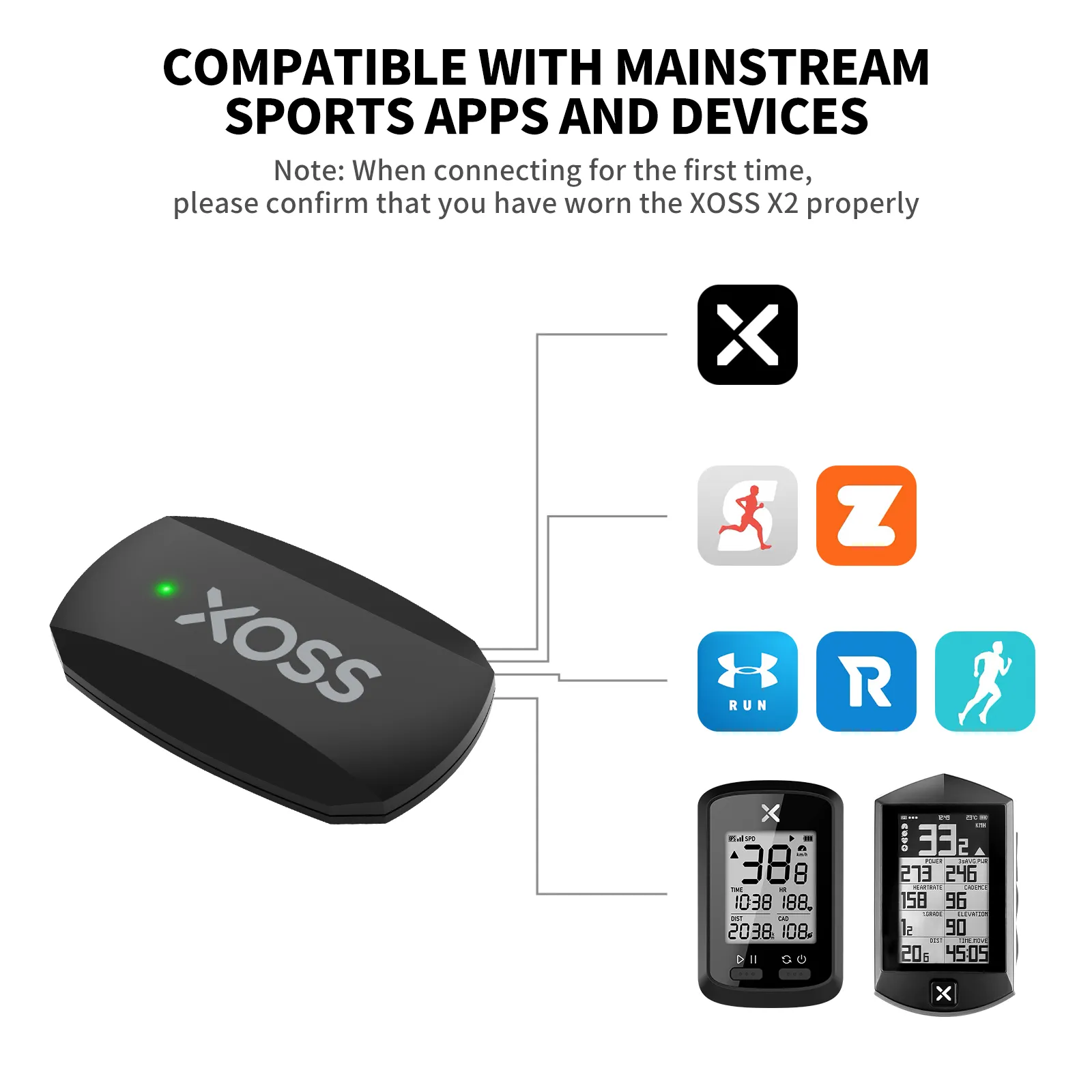 Collezione AliExpress XOSS X2  - Cycling Heart Rate Monitor recensione e prezzo