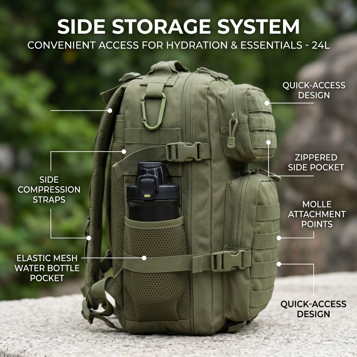 Zaino tattico Molle da 24 litr - Cycling Gear Duffle recensione e prezzo