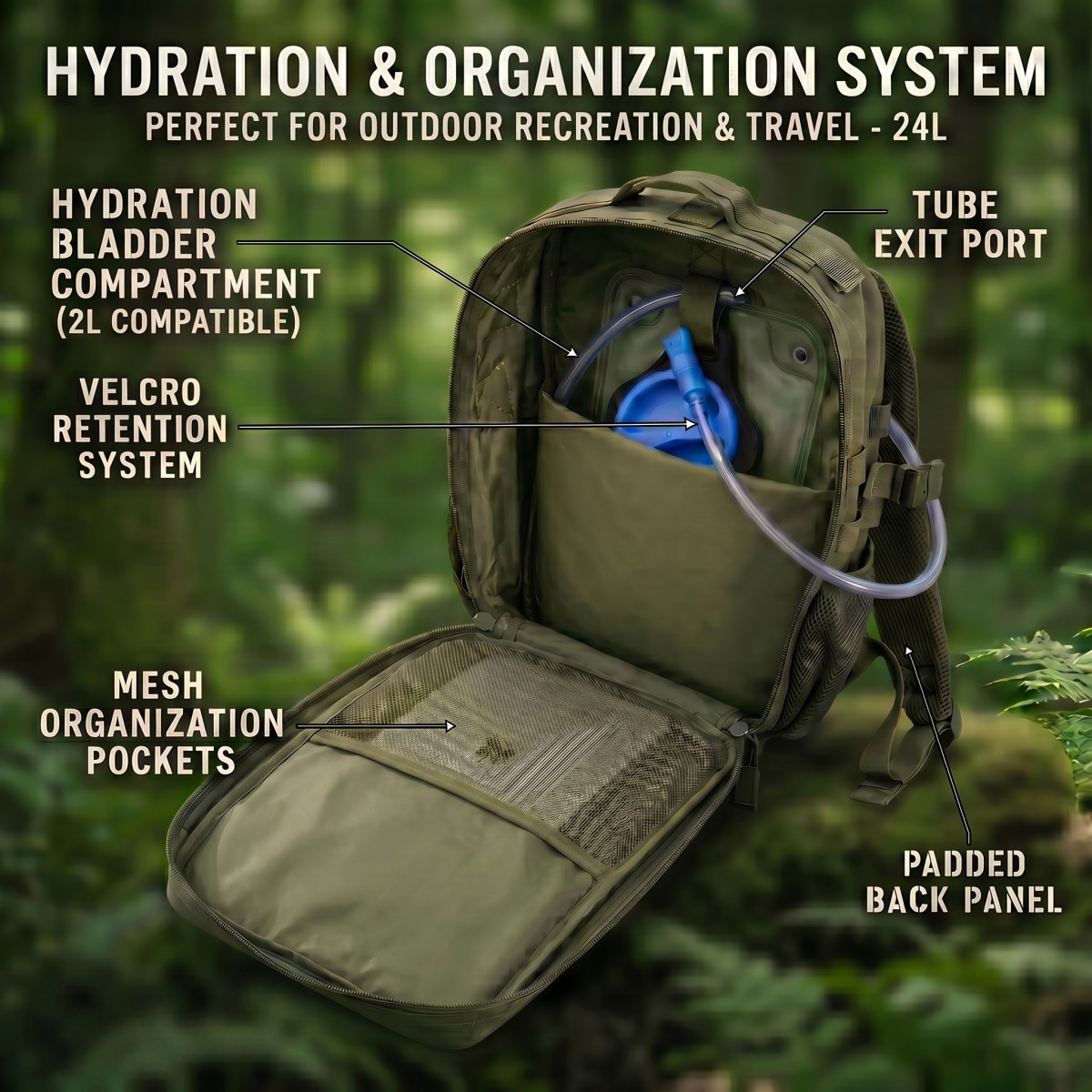Zaino tattico Molle da 24 litr - Cycling Gear Duffle recensione e prezzo