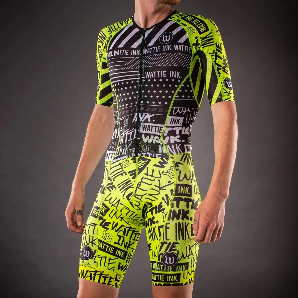 Wattie Ink Men Skinsuit Cyclin - Triathlon Cycling Kit recensione e prezzo