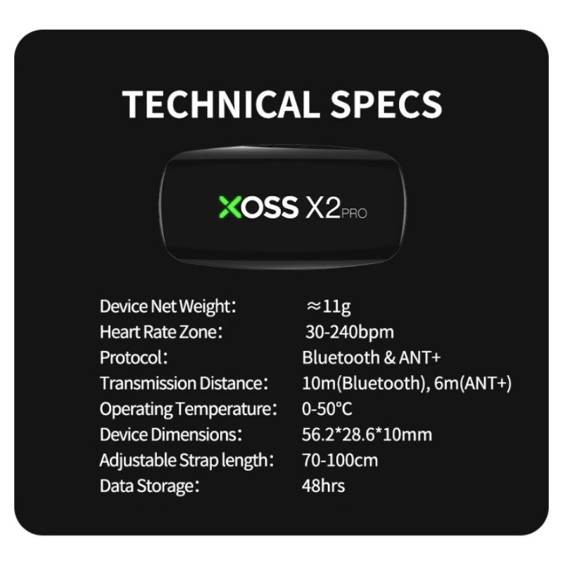 XOSS X2 Pro Sensore di monitor - Cycling Heart Rate Monitor recensione e prezzo